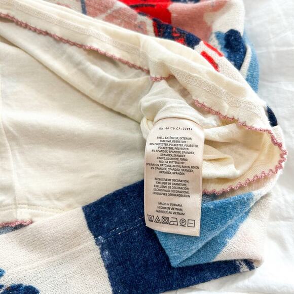 Maeve Anthropologie Knit Floral Bell Sleeve Swing Dress Large Multicolor - Picture 7 of 7